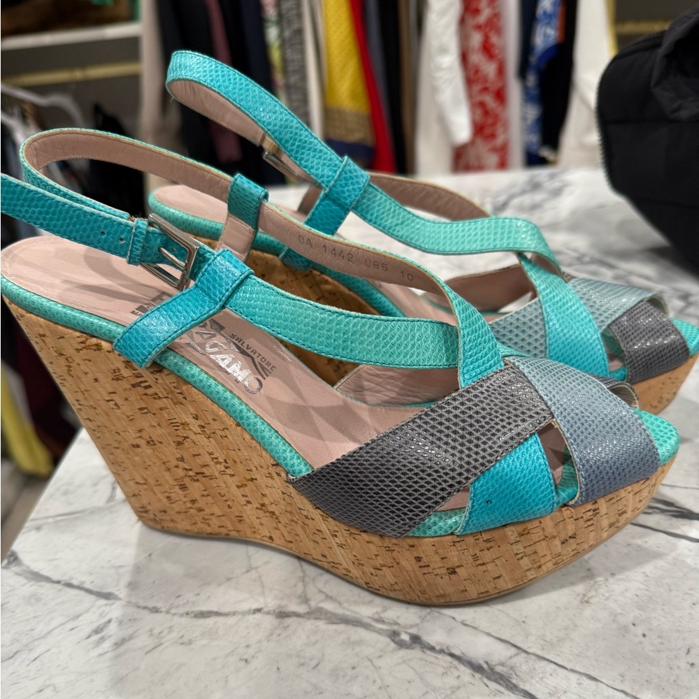 Salvatore Ferragamo wedges like new